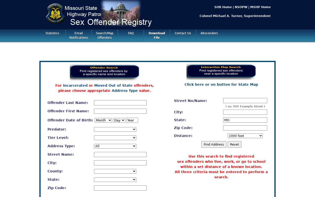 Nixa resident lookup Missouri offender registry search