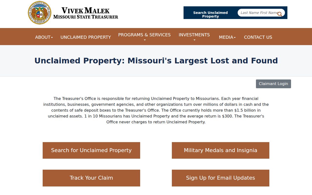 Nixa residents directory Missouri unclaimed property search